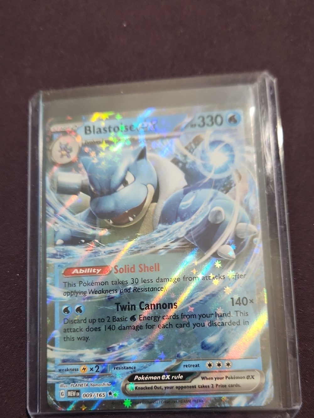 Blastoise ex 151 Ultra Rare Pokémon TCG 009/165 Scarlet & Violet